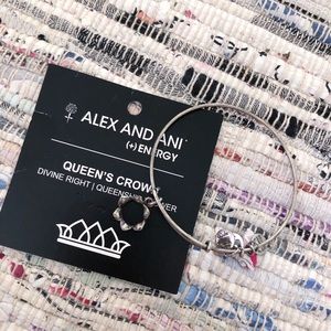 ALEX AND ANI queen crown charm silver bracelet